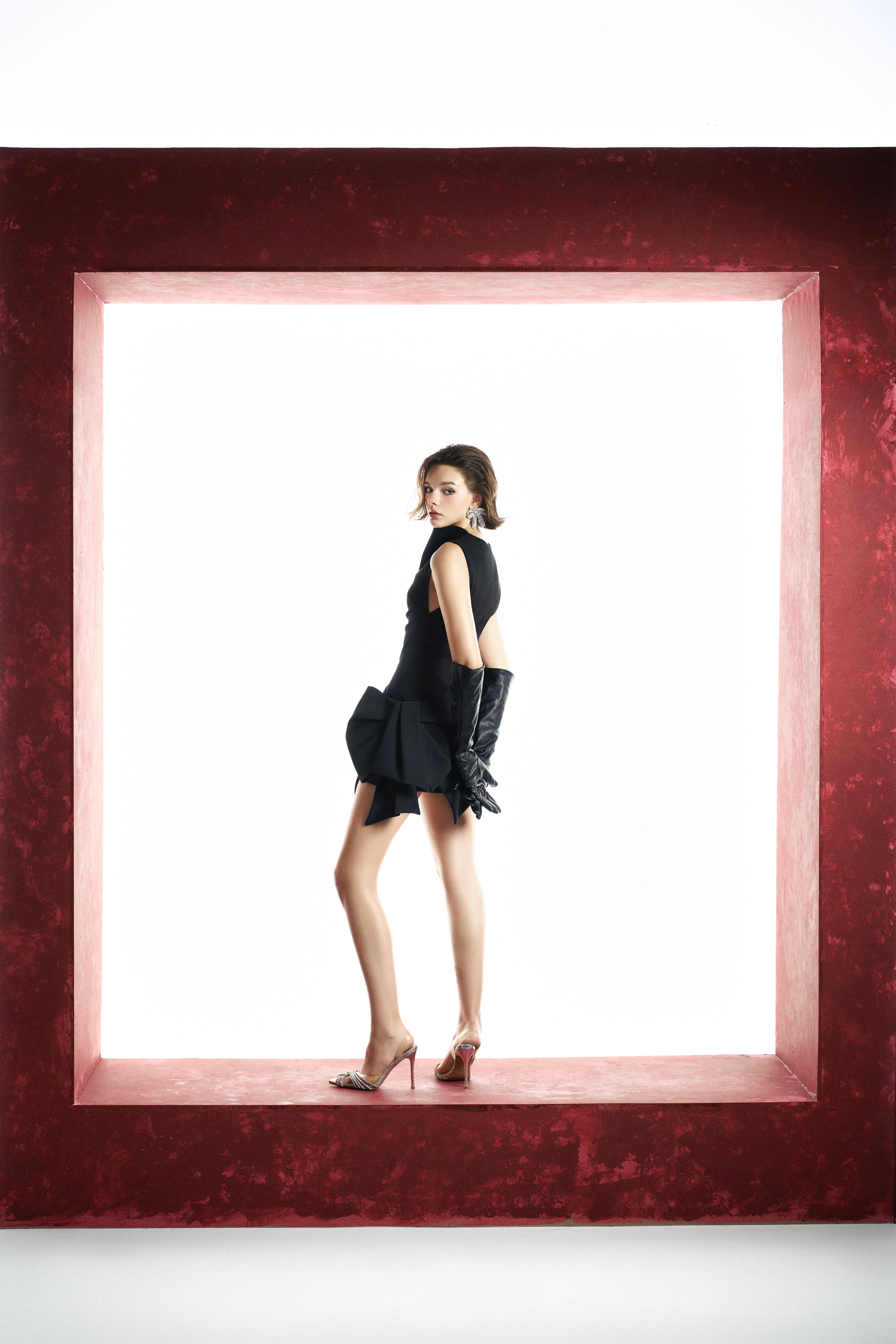 Mia B Draped Dress