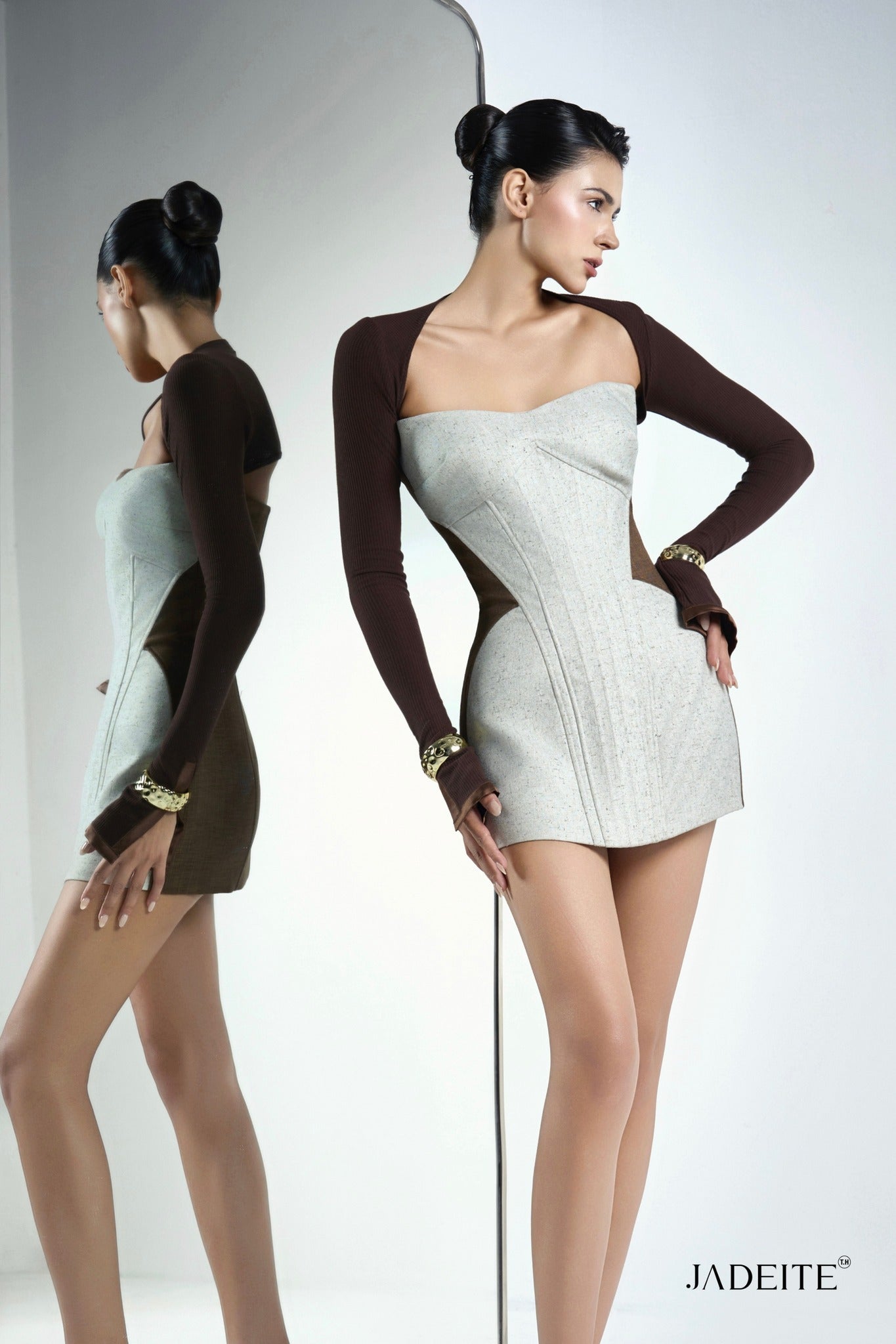 Hour-Glass Cafe Dress & Ballet Earth Crop-Top